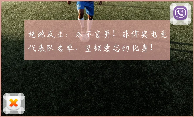 绝地反击，永不言弃！菲律宾电竞代表队名单，坚韧意志的化身！